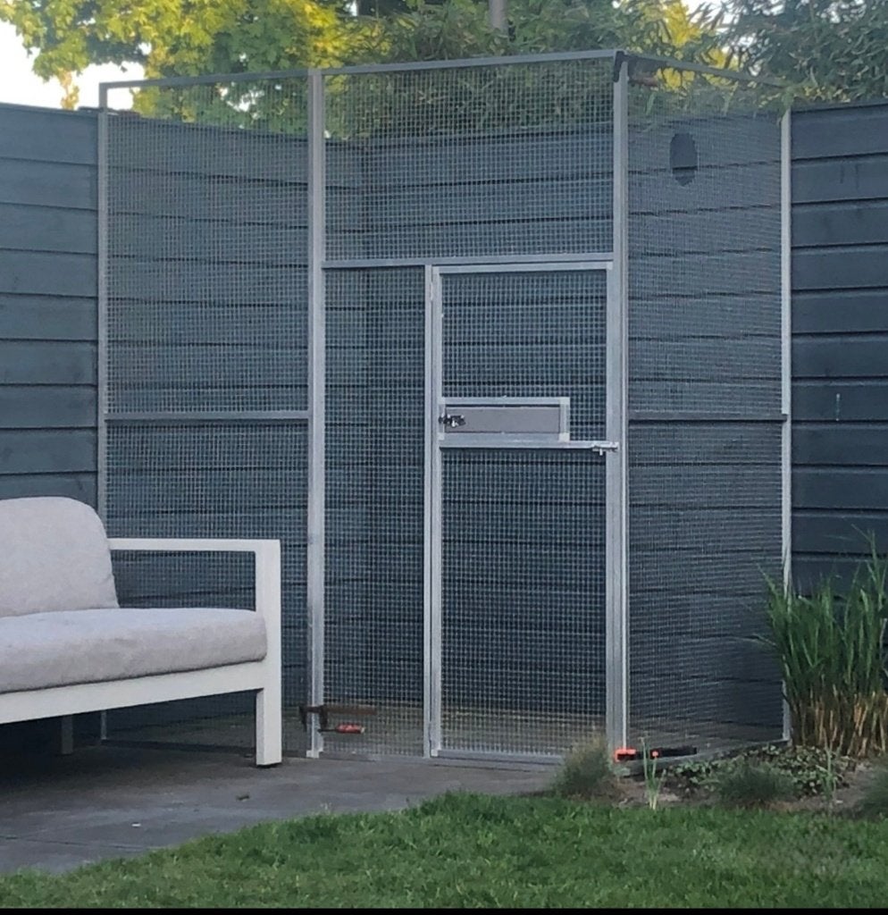 onderhoudsvrij alu voliere & toebehoren / KOOPJE!, Dieren en Toebehoren, .., Gebruikt, Aluminium, ..