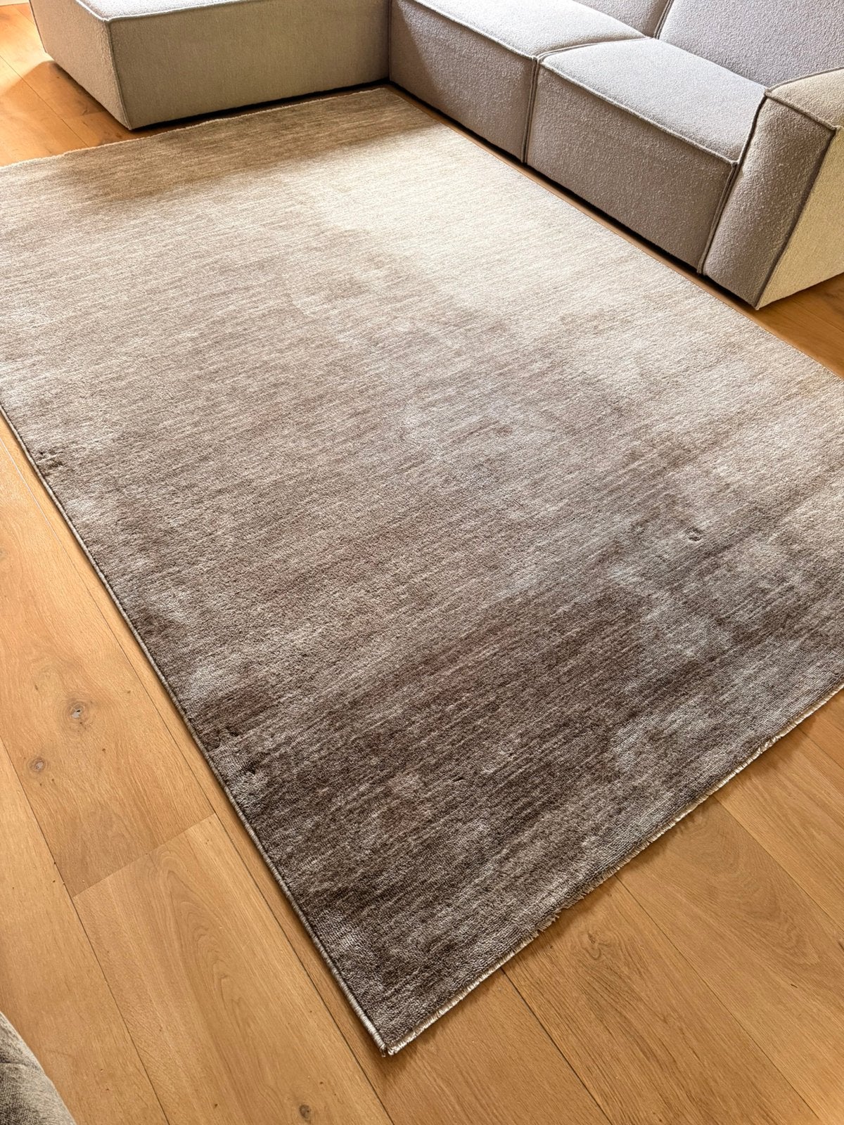 Vloerkleed taupe cashmire 200x290 nieuwstaat, Huis en Inrichting, Ophalen, Bruin, 200 cm of meer, Zo goed als nieuw