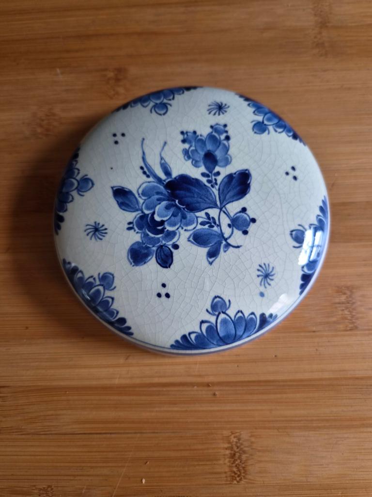 Delfts blauwe verborgen asbak - Handgeschild, Antiek en Kunst, Ophalen of Verzenden