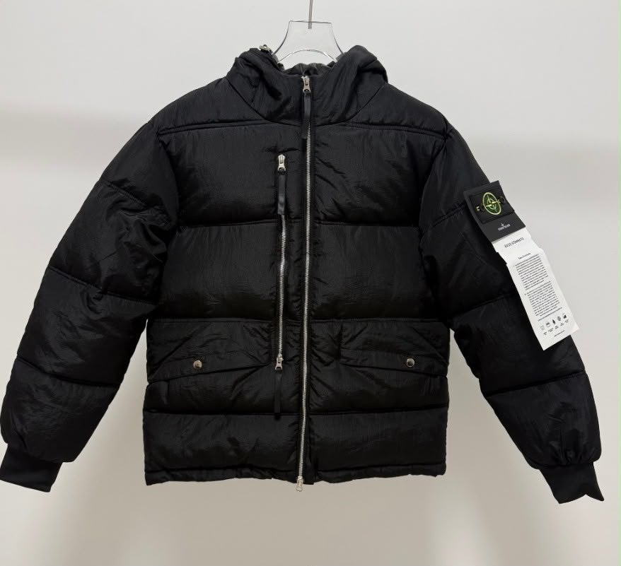 Stone Island Zwarte Puffer Jas met Capuchon maat S tot XL, Ophalen, Nieuw, Overige maten, Zwart