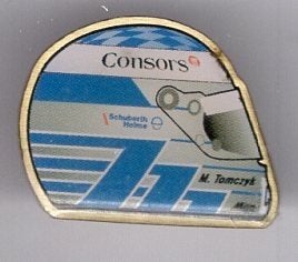 Consors race helm PIN ( BLAD5_535), Verzamelen, Verzenden, Nieuw, Sport, Speldje of Pin