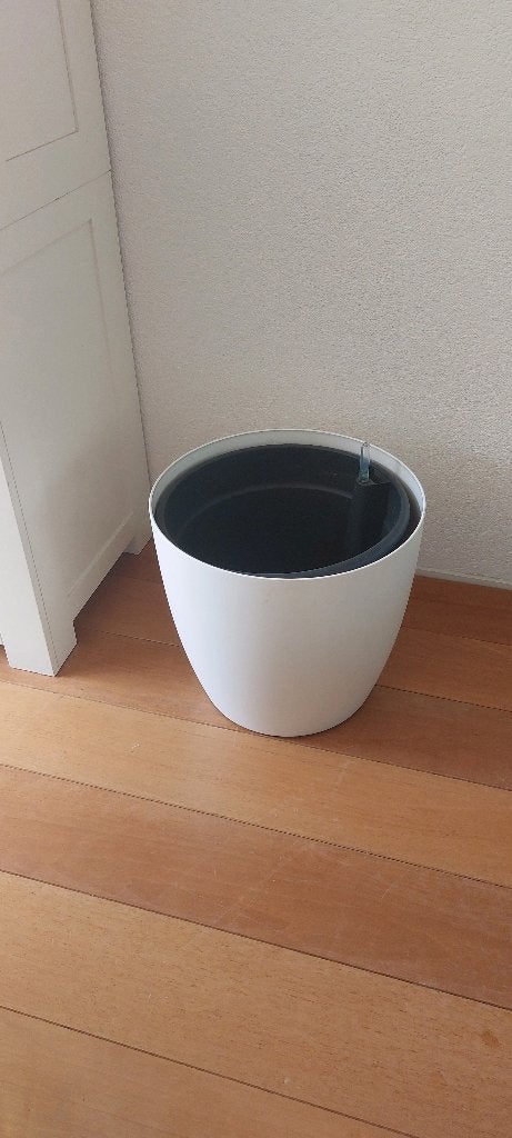 ELHO Pot Brussels met wielen wit Ø 47 H 43 cm, Tuin en Terras, Bloempotten, Ophalen, Kunststof, 40 cm of meer, Rond