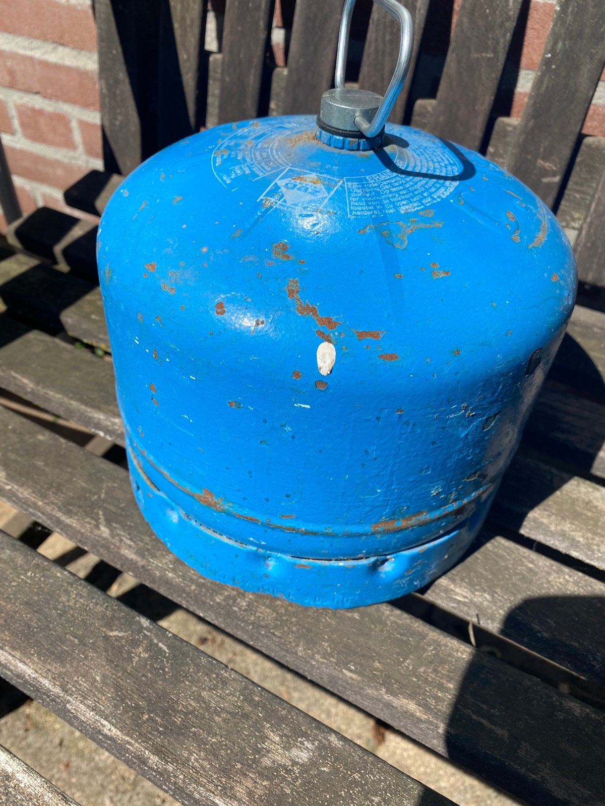 Gasfles met drukregelaar. Campinggaz, Ophalen, Zo goed als nieuw