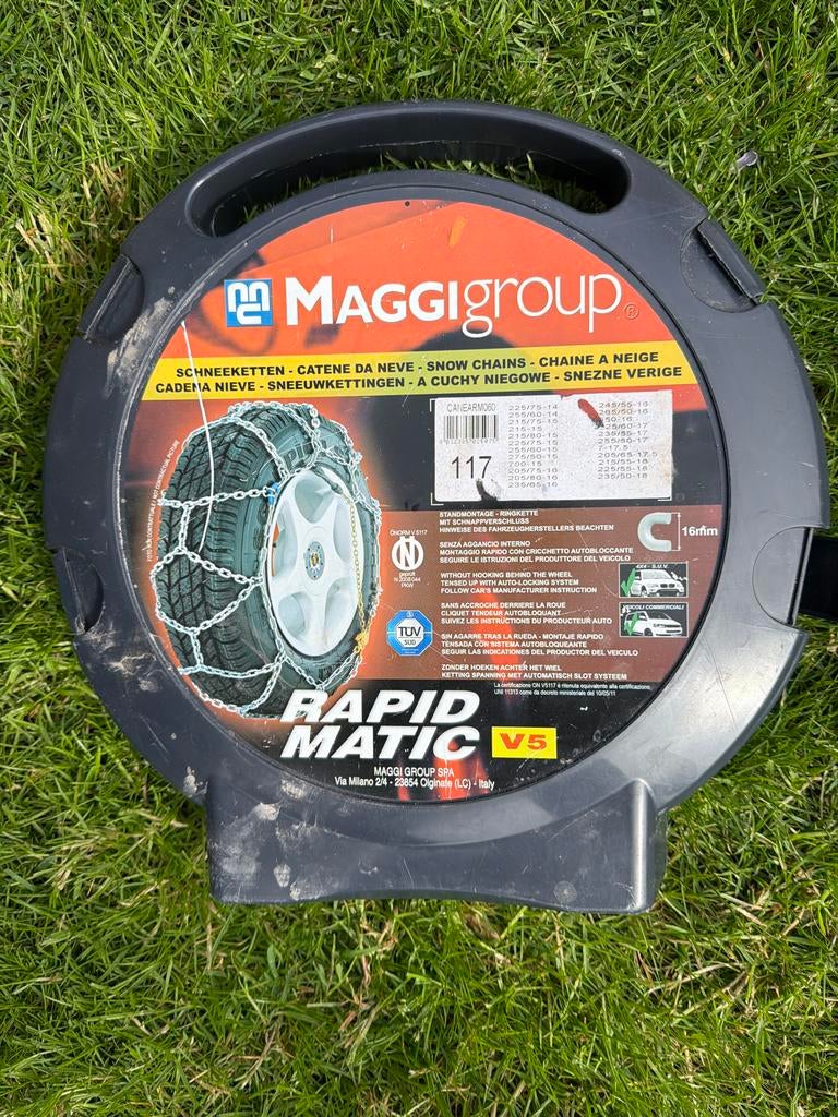 MaggiGroup Rapid Matic V5 sneeuwkettingen (maat 117), Auto diversen, Sneeuwkettingen, Ophalen of Verzenden, Gebruikt