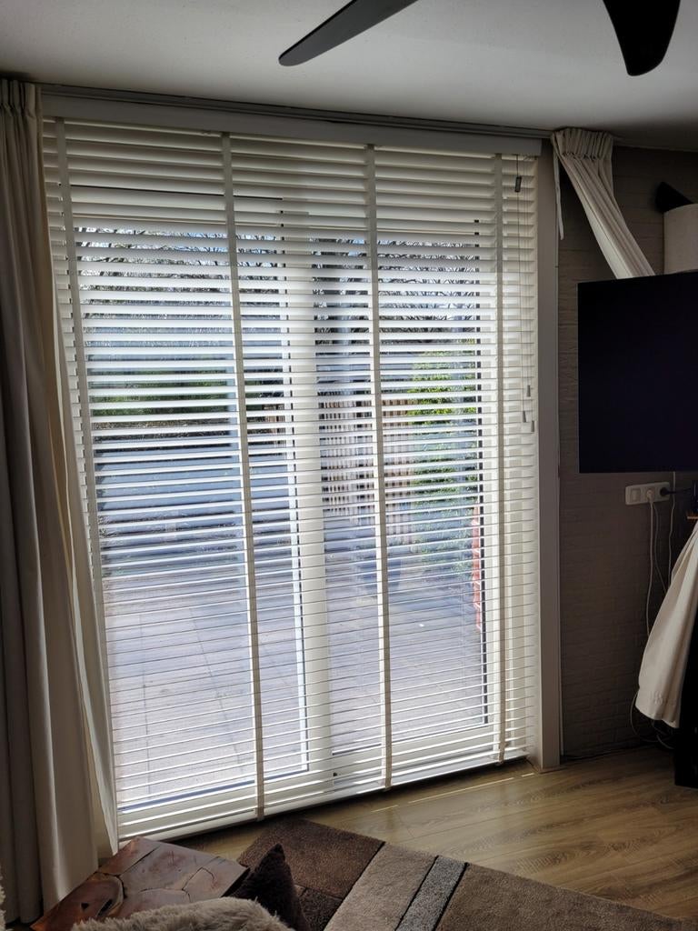 Witte lamellen (Veneta)183x251cm voor openslaande deuren, Ophalen of Verzenden