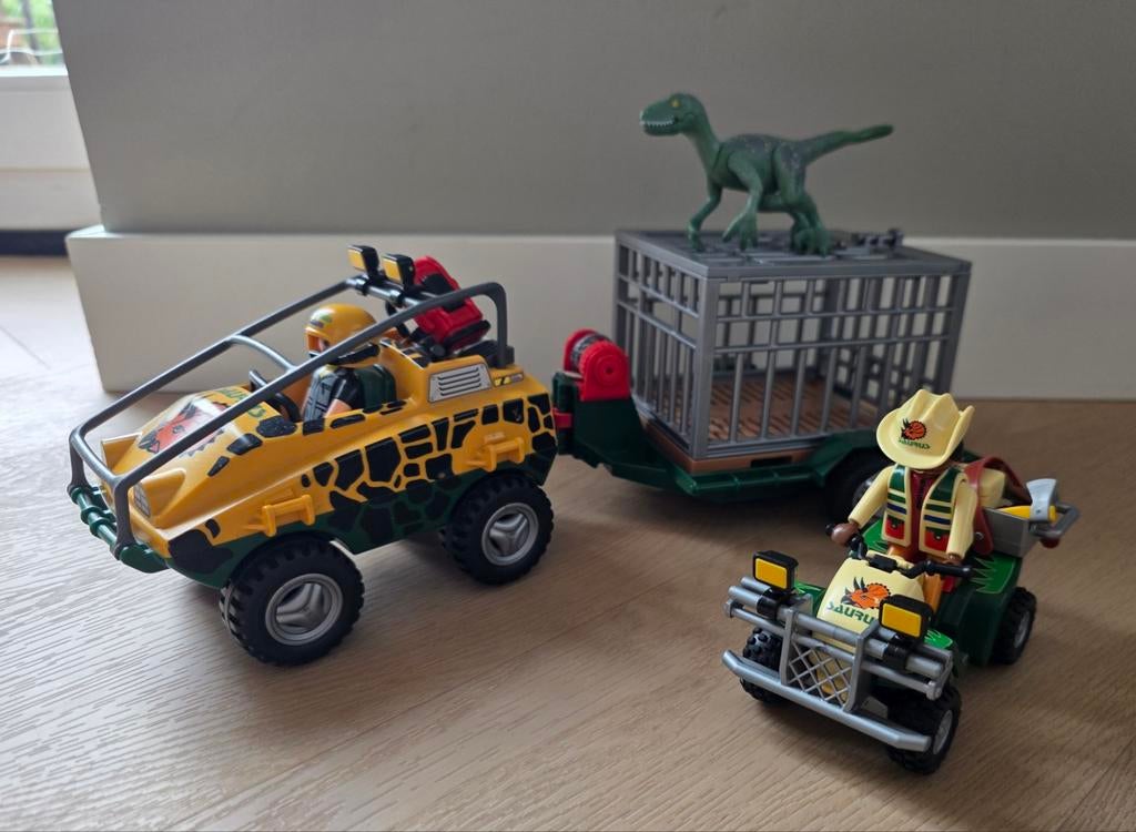 Playmobil Amfibievoertuig met dino en quad, Ophalen of Verzenden