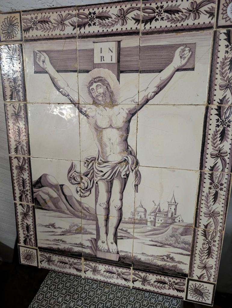 Antiek tegeltableau. 66,x53. €320, Ophalen