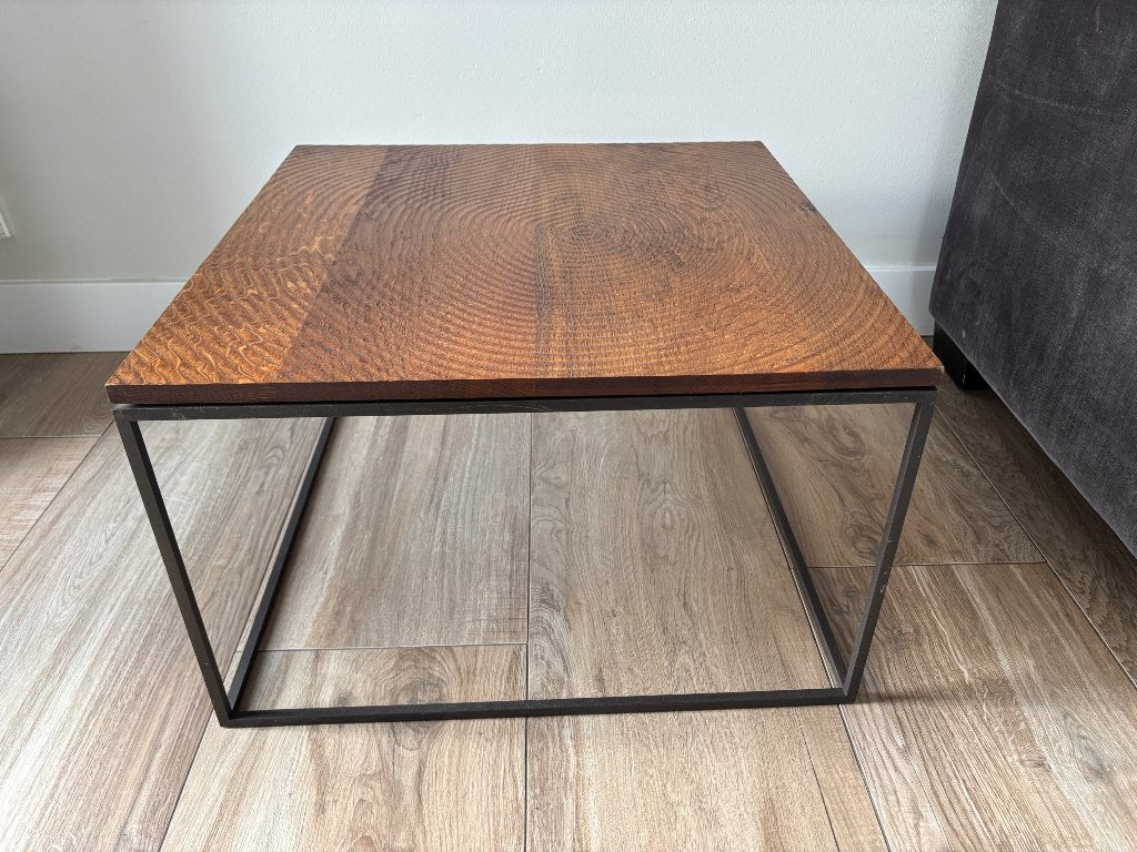 Linteloo Log Salontafel 60x60, 50 tot 100 cm, Vierkant, Zo goed als nieuw, 50 tot 100 cm