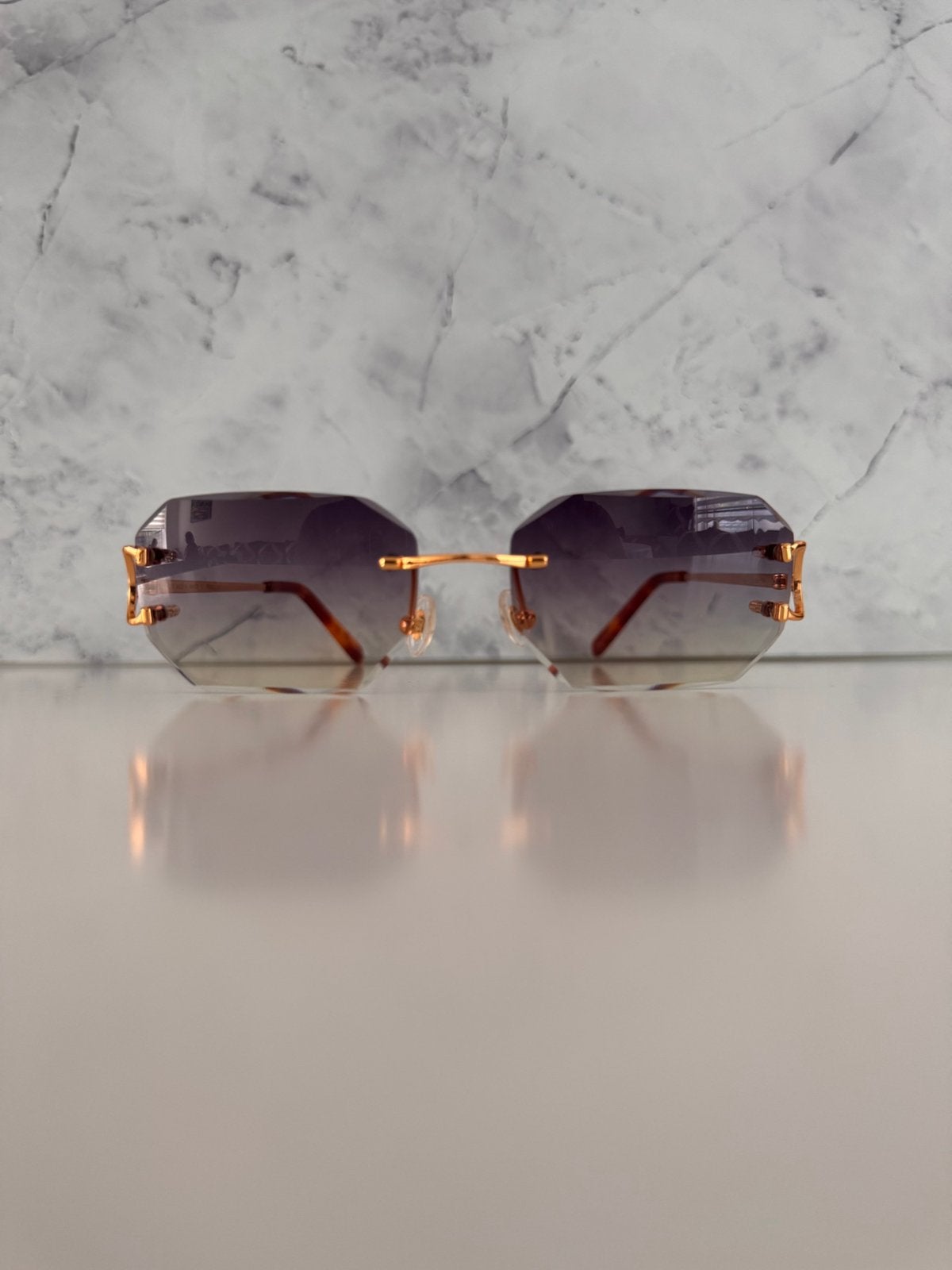 Cartier Piccadilly Goud/Grijs zonnebril, Sieraden, Tassen en Uiterlijk, Zonnebrillen en Brillen | Heren, Overige merken, Zonnebril