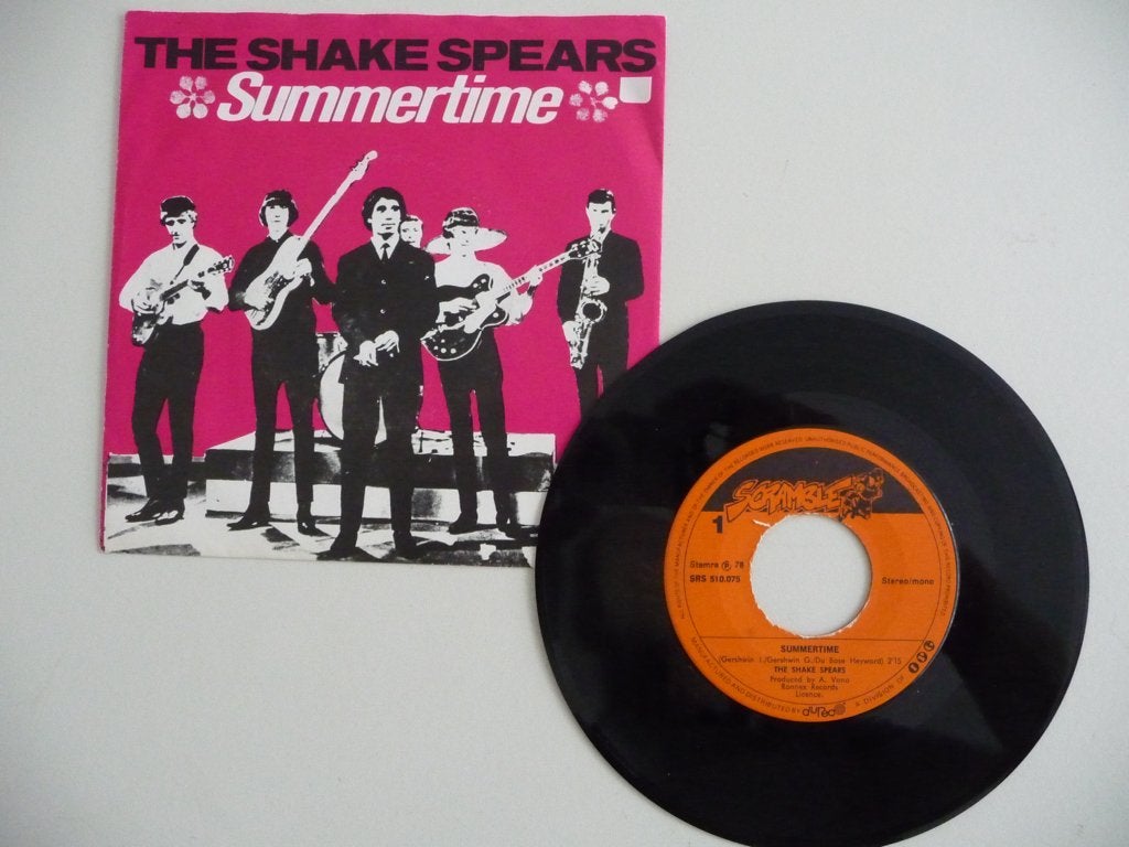 single THE SHAKE SPEARS -SUMMERTIME- SCRAMBLE RECORDS, Gebruikt, 7 inch, Ophalen of Verzenden, Pop
