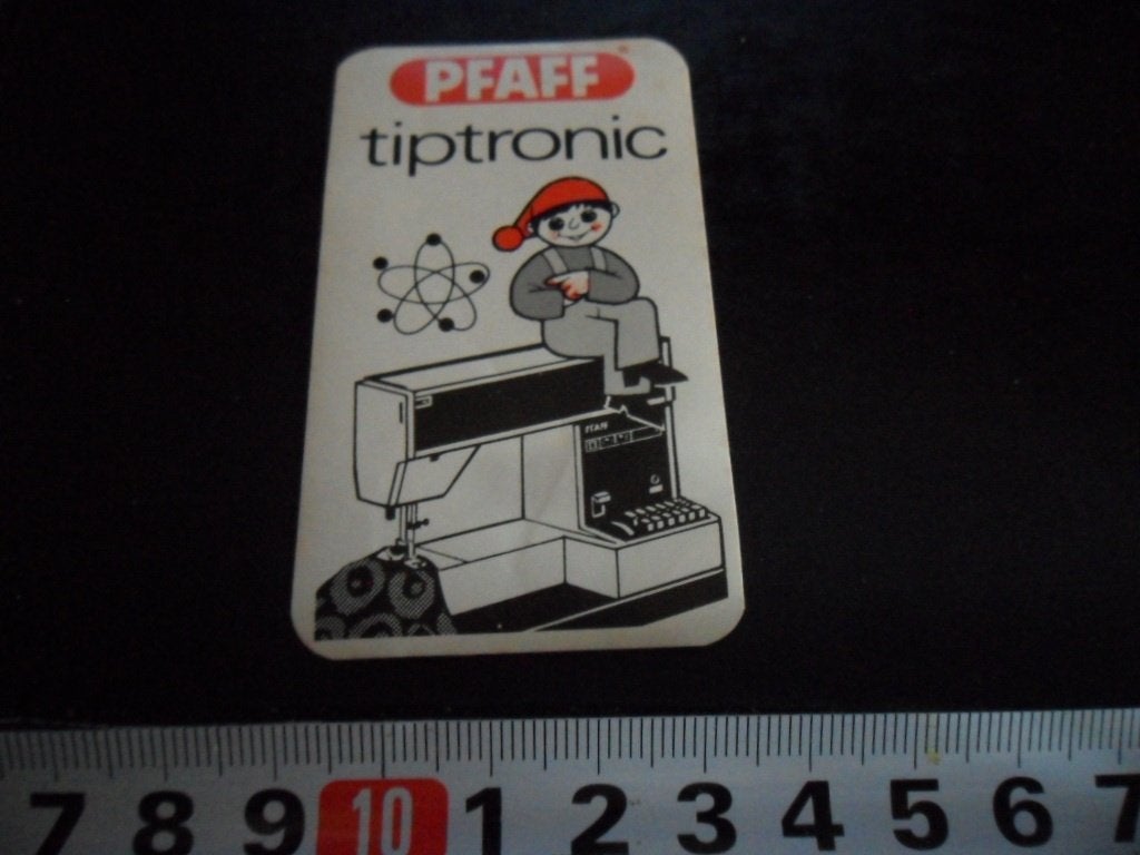 sticker PFAFF tiptronic naaimachine, Verzamelen, Stickers, Zo goed als nieuw, Ophalen