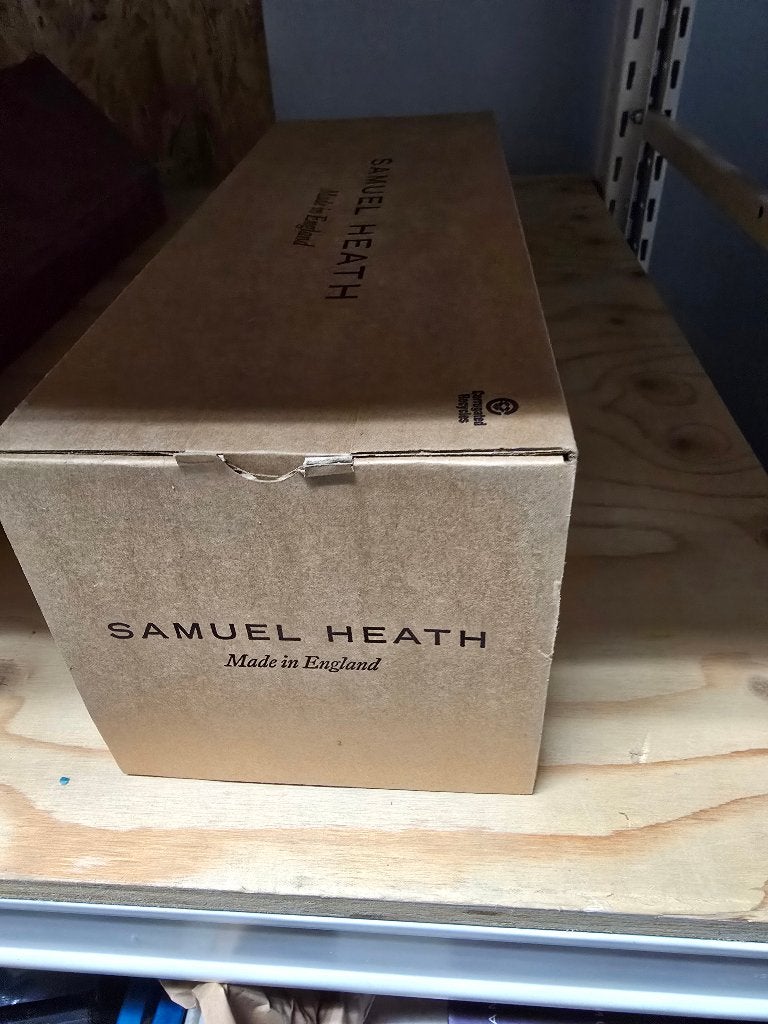 Exclusieve Samuel Heath Toiletborstel  Wit Keramiek & Chroom, Toilet-accessoire, Wit, Nieuw, Ophalen of Verzenden