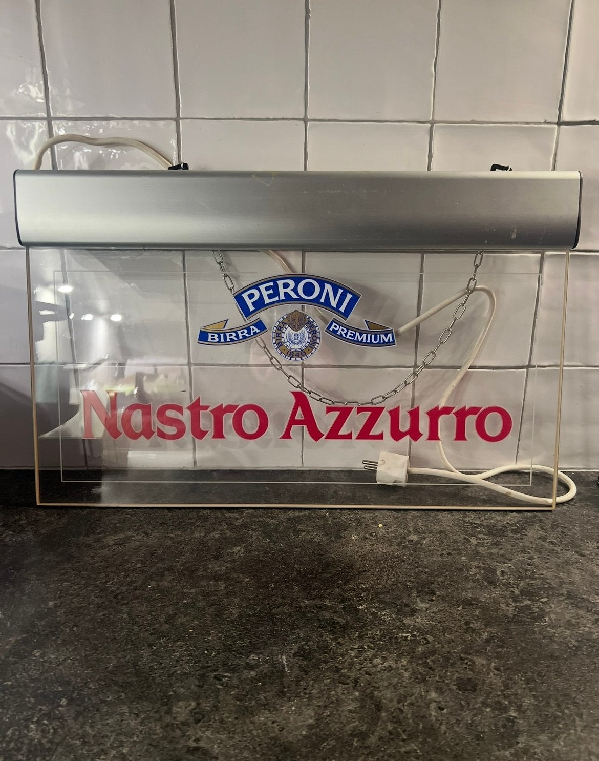 Peroni lamp/lichtbak, Ophalen of Verzenden, Gebruikt, Lichtbak of (neon) lamp