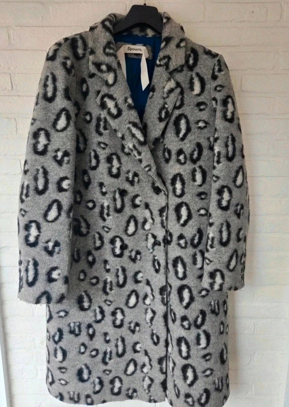 Spoom Luipaardprint Jas - Maat XL, Kleding | Dames, Maat 46/48 (XL) of groter, Ophalen of Verzenden, Grijs, Gedragen