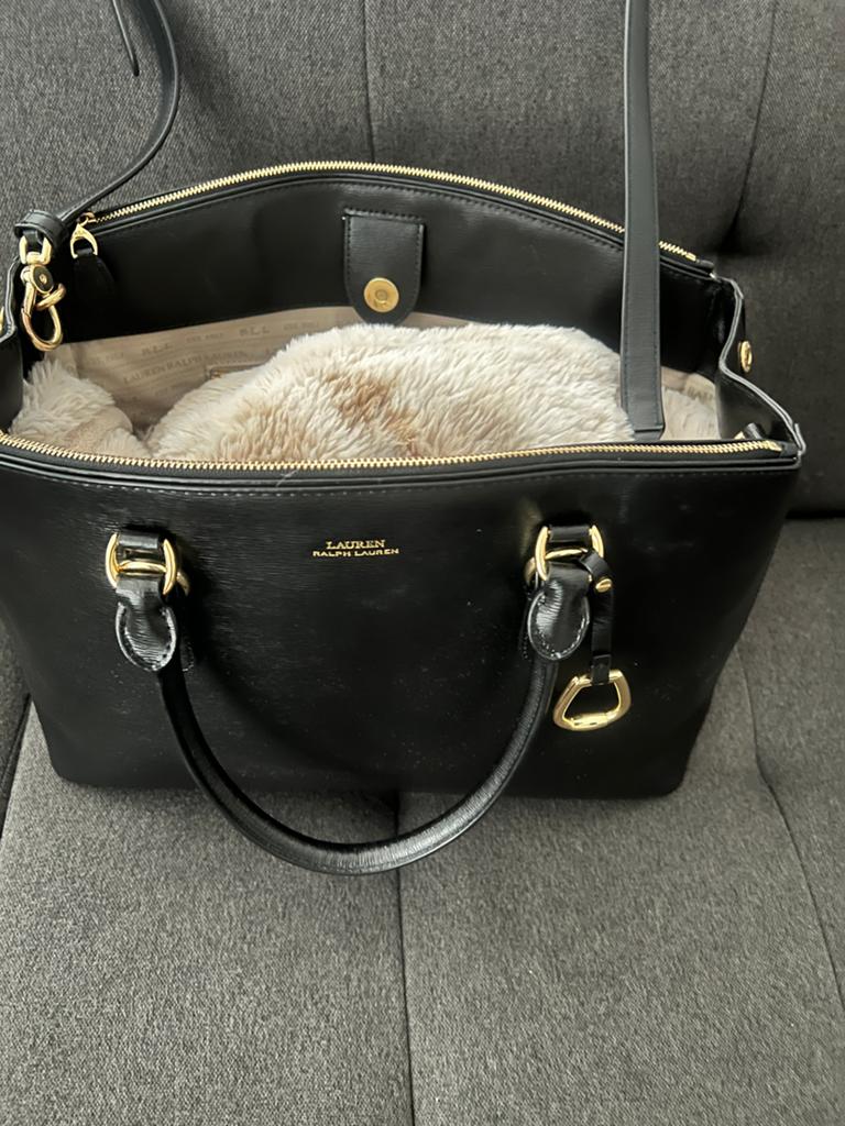 Deisgner Ralph Lauren tas - Zo Goed als Nieuw, Ophalen of Verzenden, Zo goed als nieuw, Zwart, Handtas