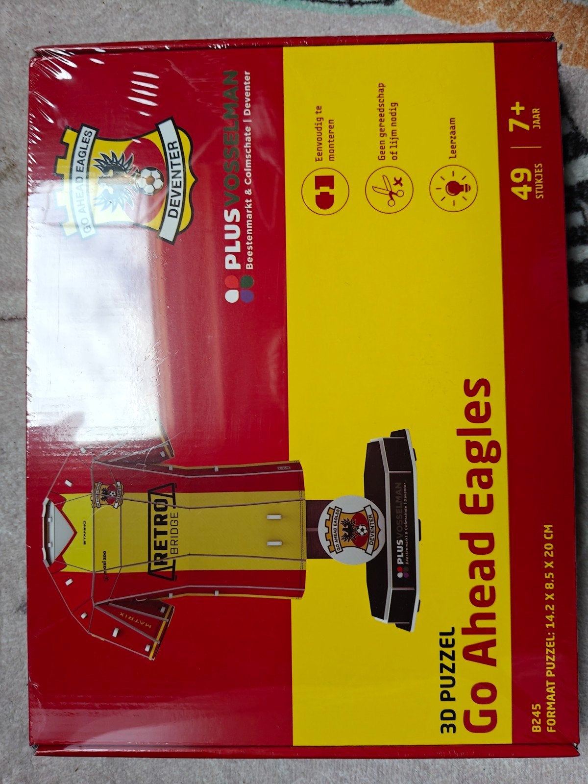 3D Puzzel Go Ahead Eagles Thuisshirt - Nieuw in verpakking, Ophalen of Verzenden, Nieuw, Overige binnenlandse clubs
