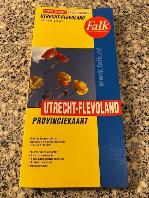 Falk Provinciekaart Utrecht-Flevoland (nieuw), 2000 tot heden, Nieuw, Landkaart, Nederland