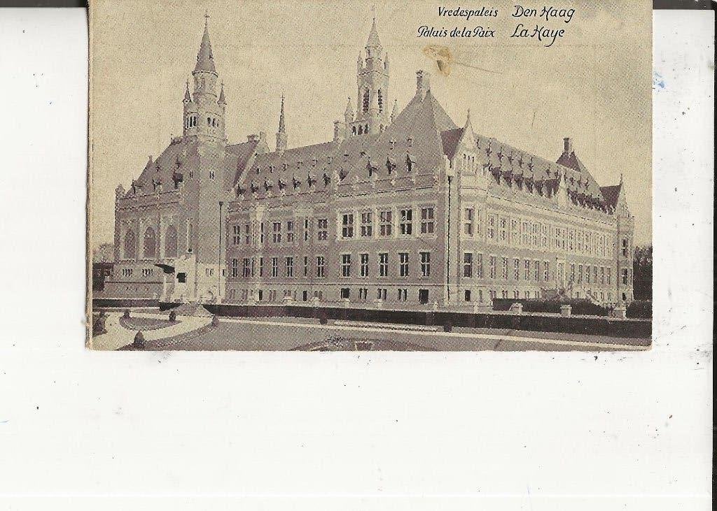 Den Haag Vredespaleis  Het Beste!, Verzamelen, Ophalen of Verzenden, Voor 1920, Ongelopen, Zuid-Holland