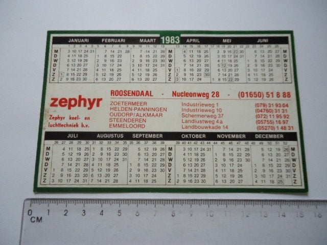 sticker 1983 Roosendaal zephyr oudorp alkmaar steenderen, Verzamelen, Stickers, Zo goed als nieuw, Verzenden