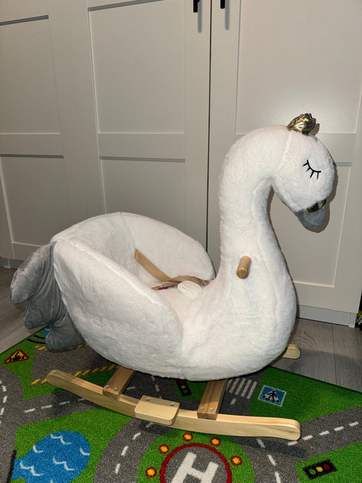 Nieuwe Witte Zwaan Schommelstoel met Kroon, Ophalen of Verzenden, Nieuw, Overige typen