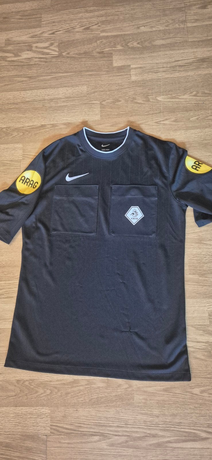 Nike KNVB Scheidsrechter Shirt Zwart Maat M, Maat 48/50 (M), Zwart, Nike, Ophalen of Verzenden