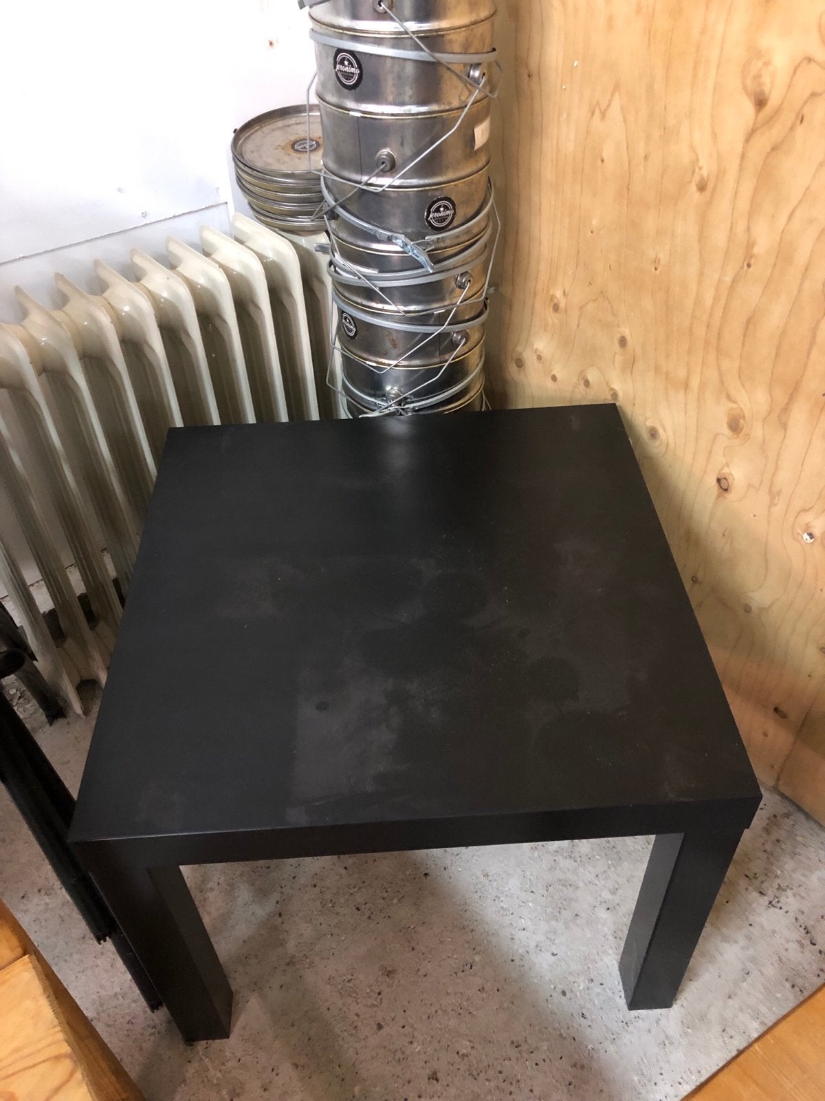 Ikea Lack bijzettafel - Zwart, Huis en Inrichting, Tafels | Bijzettafels, Ophalen, Minder dan 45 cm, Minder dan 55 cm, Vierkant