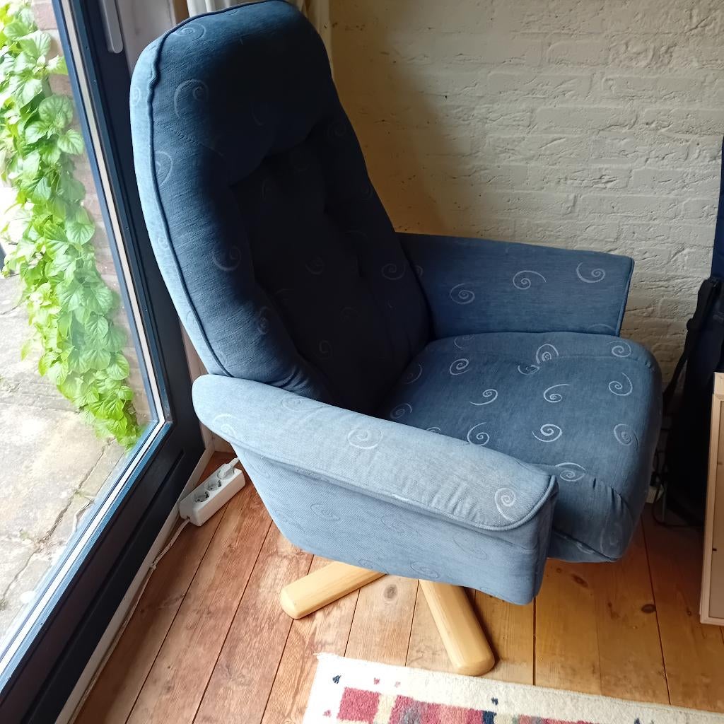 Stoel, Ophalen, Gebruikt, Blauw, Eén