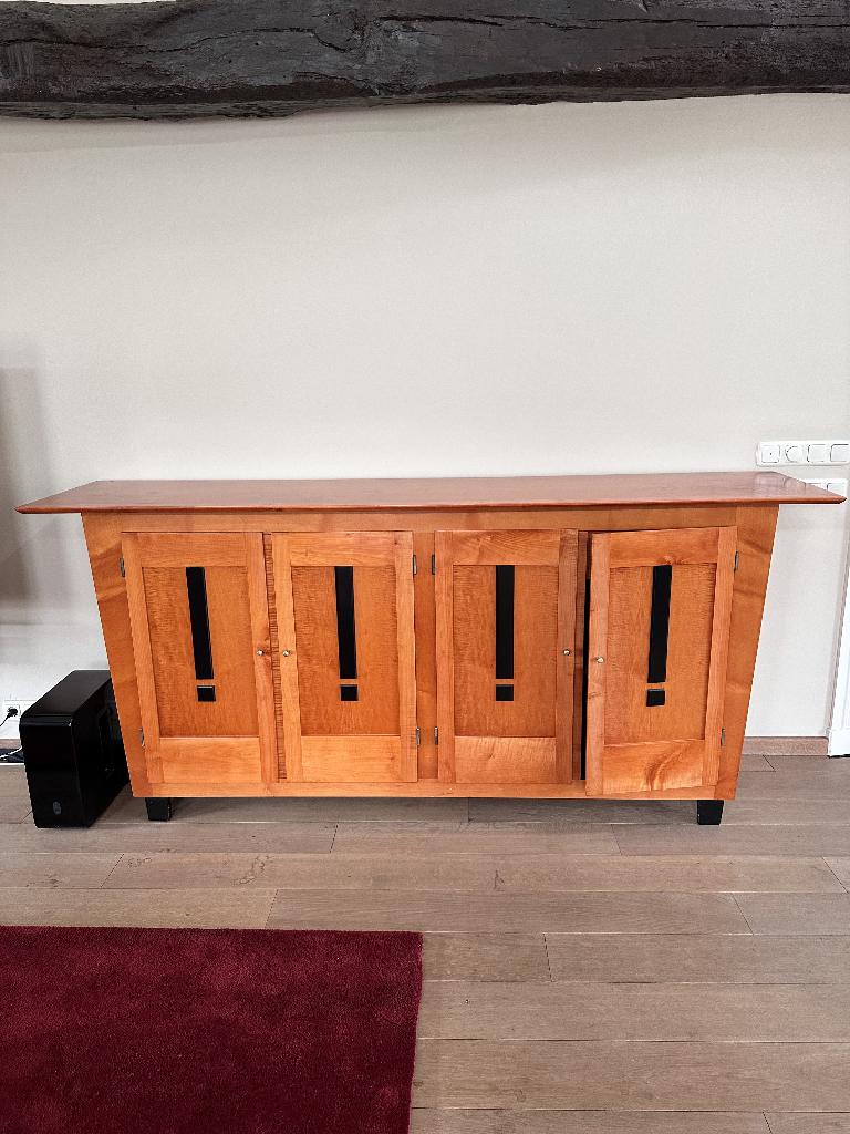 Houten dressoir, Huis en Inrichting, Kasten | Dressoirs, Gebruikt, 200 cm of meer, 25 tot 50 cm, Met lade(s), Met deur(en), Met plank(en)
