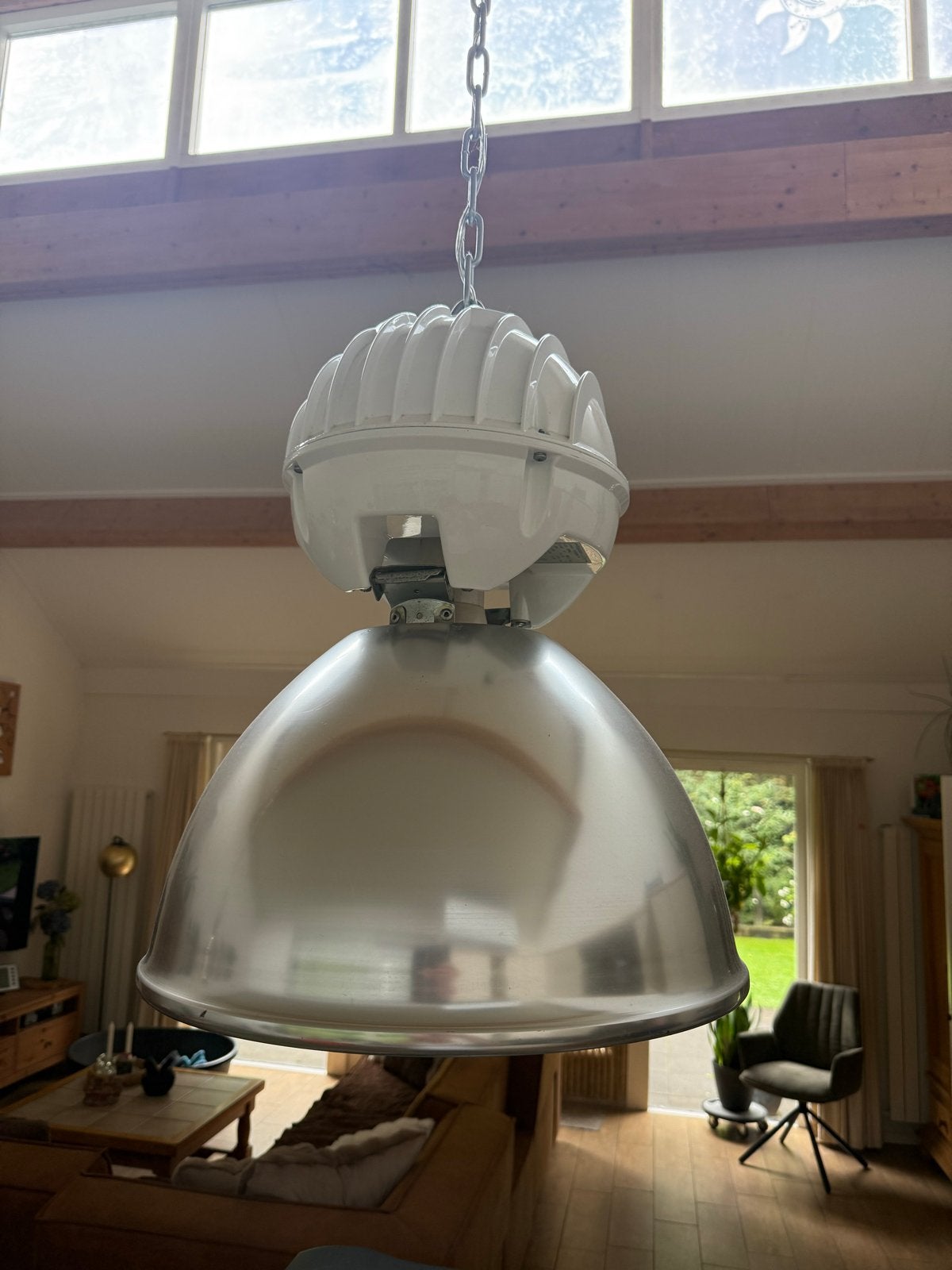 Originele Industriële Hanglamp - Holophane Prismpack P4, Ophalen, Gebruikt, Metaal, E27 (groot)