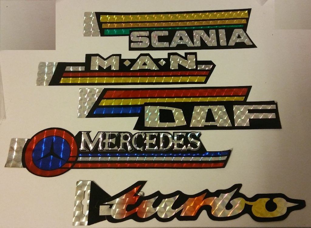 Scania MAN DAF Mercedes vintage vrachtwagen stickers auto, Verzenden, Zo goed als nieuw, Overige typen