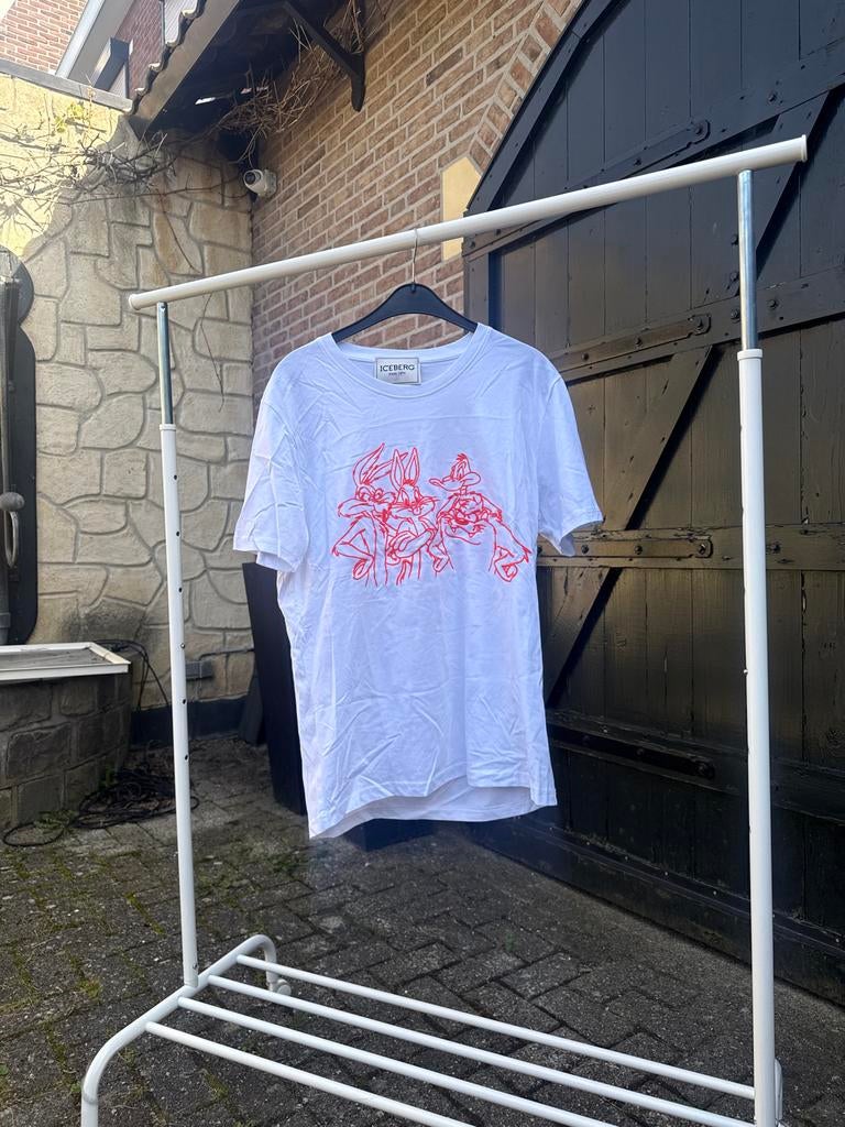 Iceberg T-shirt met Looney Tunes print, Ophalen of Verzenden, Gedragen, Maat 52/54 (L), Wit