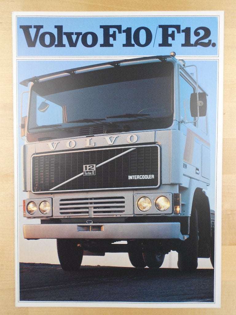 Volvo F10 F12 Brochure 1982, Volvo, Zo goed als nieuw, Volvo, Ophalen of Verzenden