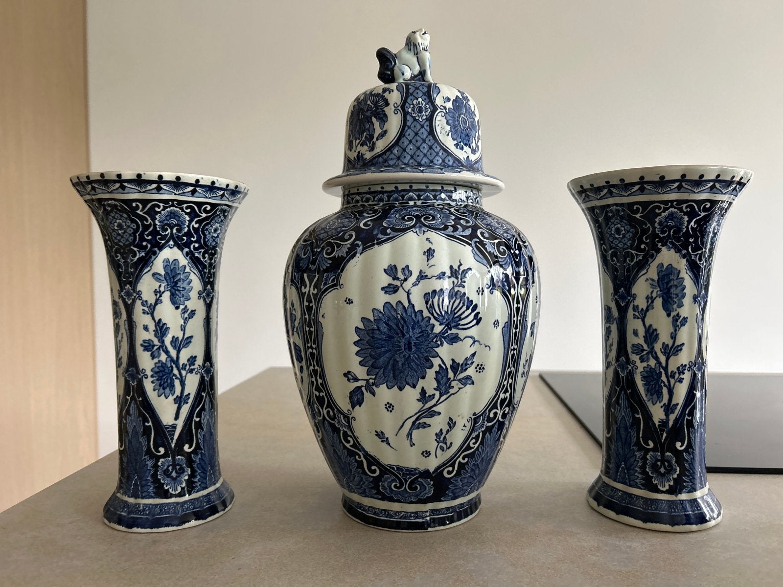 Boch Royal Sphinx Delfts Blauw Kaststel - 3-delig, Ophalen