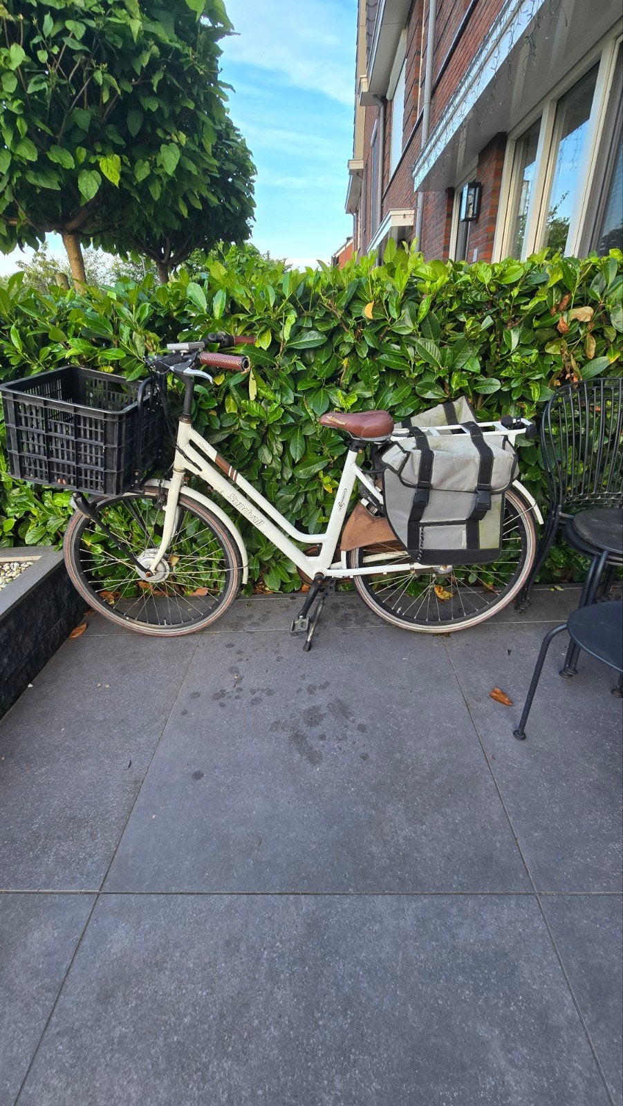 Stijlvolle Damesfiets met Mand en Fietstassen, Ophalen of Verzenden