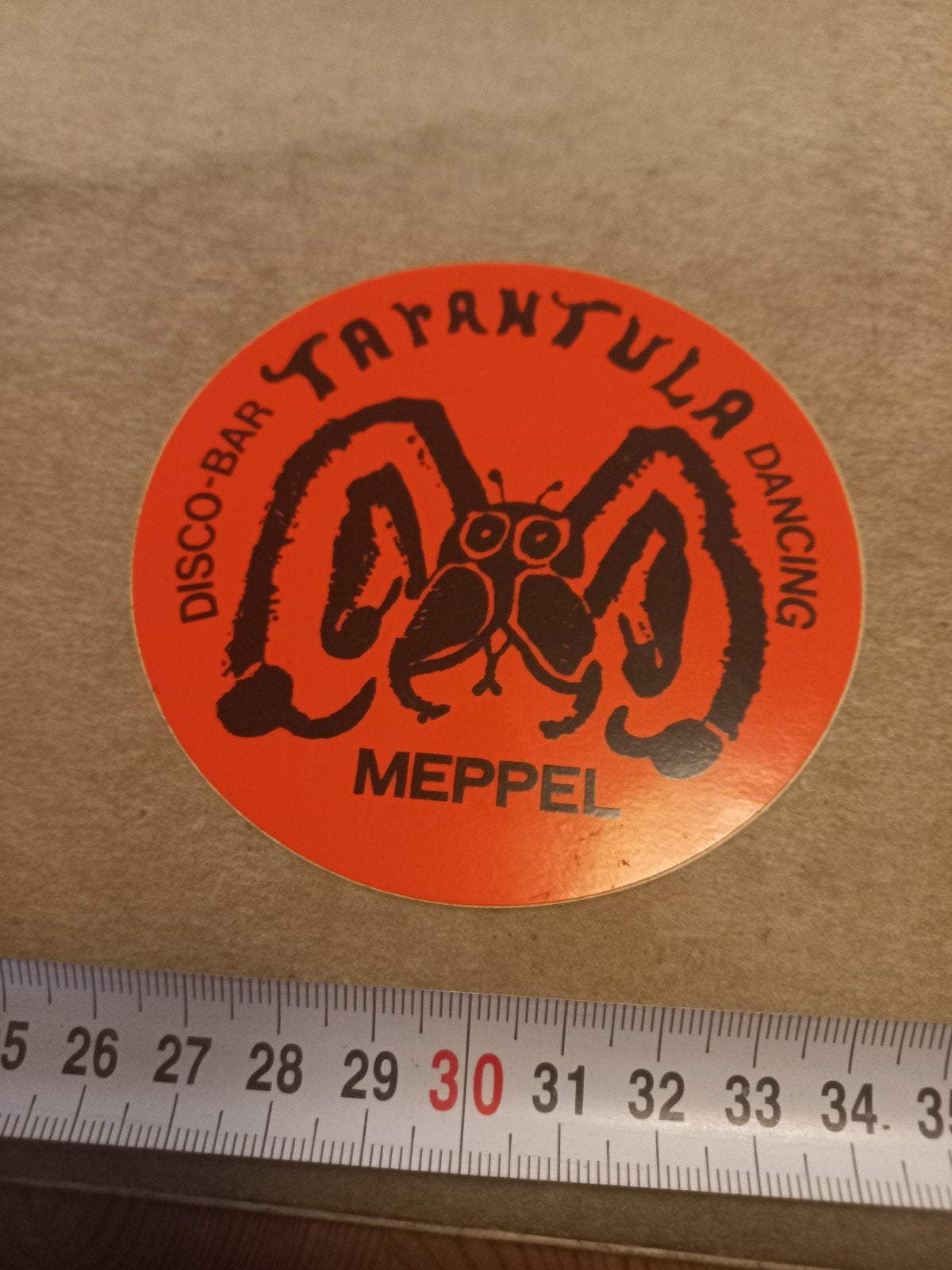 Vintage Tarantula Disco-Bar Meppel sticker, Ophalen of Verzenden, Gebruikt, Overige typen