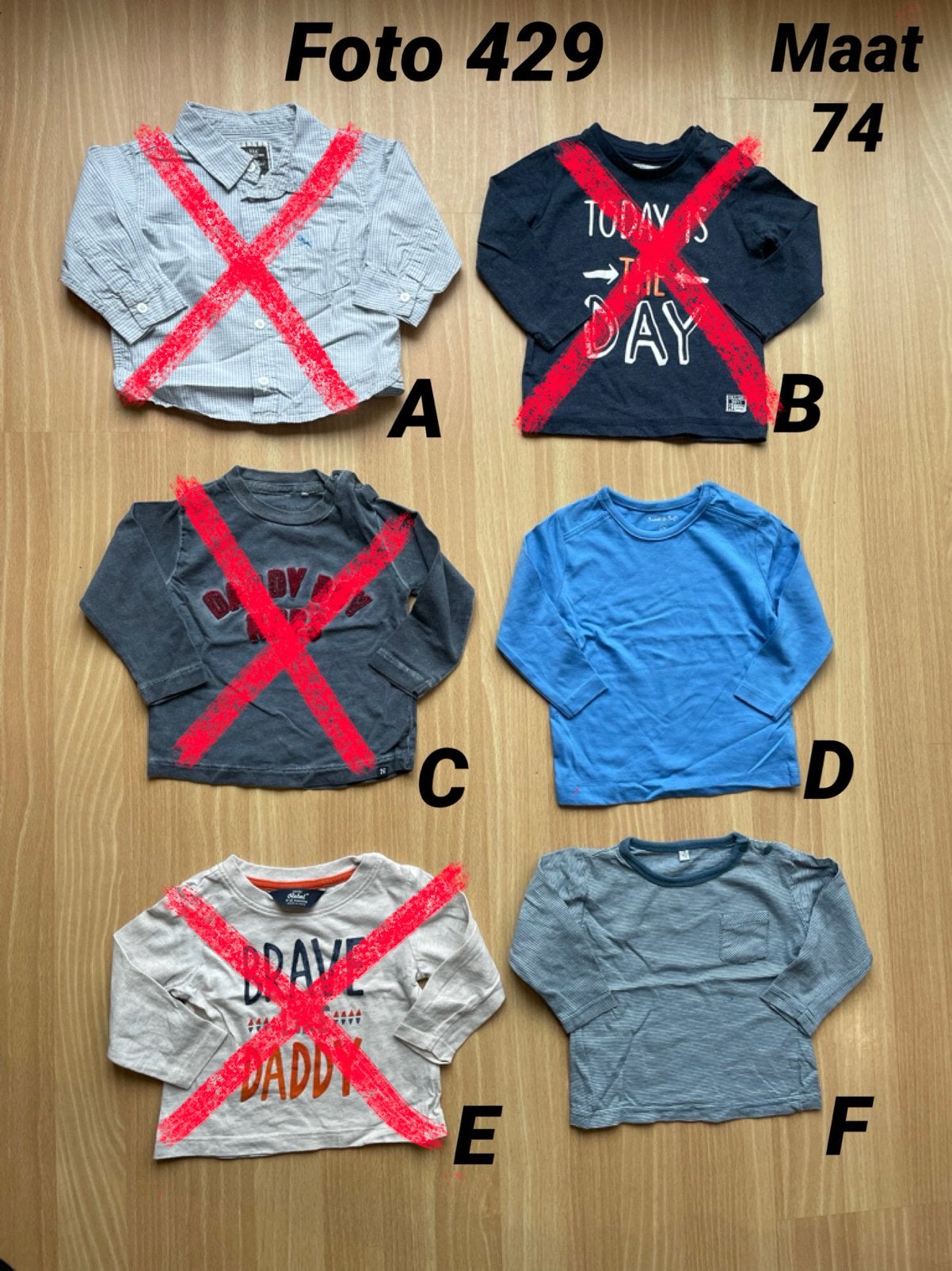 Longsleeve jongen maat 74 zgan *foto 429*, Kinderen en Baby's, Ophalen of Verzenden, Zo goed als nieuw, Jongetje, Shirtje of Longsleeve