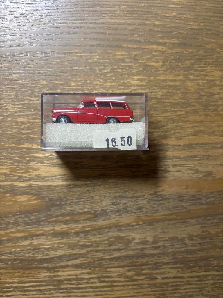 Opel P1 Caravan 1:87 Brekina - Rood Modelauto, Ophalen of Verzenden, Nieuw, Auto, Brekina