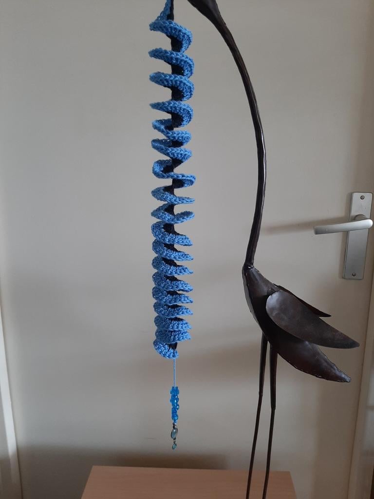 Handgemaakte Windspinner - Blauw Gehaakt Decoratie, Ophalen of Verzenden