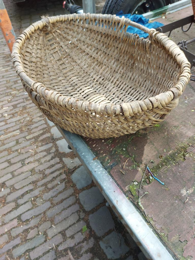 Antieke ovale mand voor decoratie 45x61x31 cm, Ophalen of Verzenden