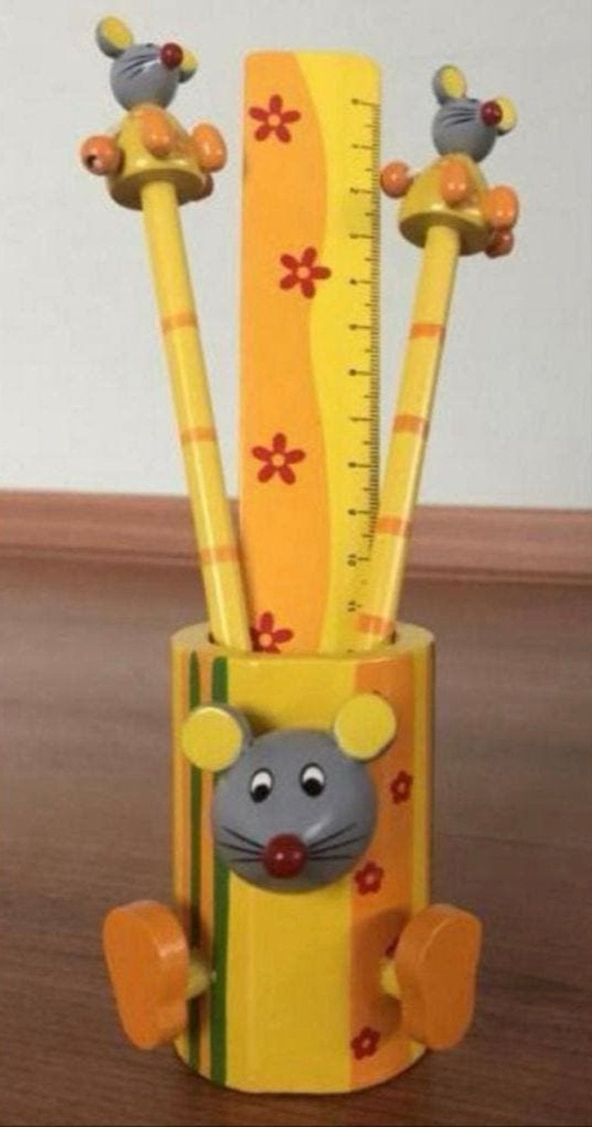 Leuke houten potloodhouder voor een bureau op kinderkamer, Ophalen of Verzenden, Zo goed als nieuw