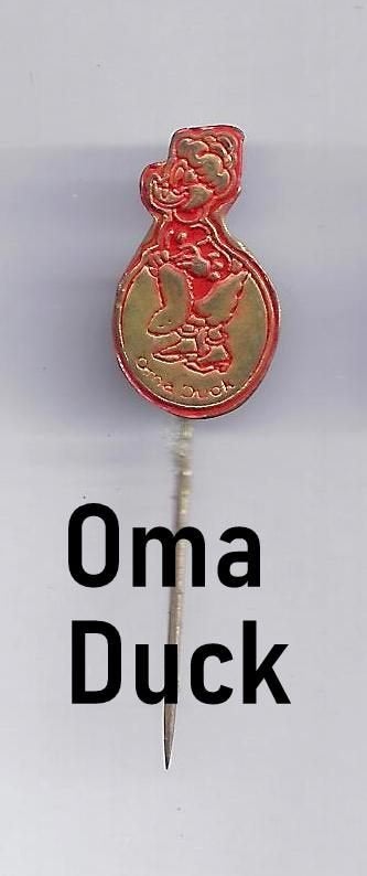 Speldje Oma Duck Rood, Verzamelen, Verzenden, Gebruikt, Overige onderwerpen