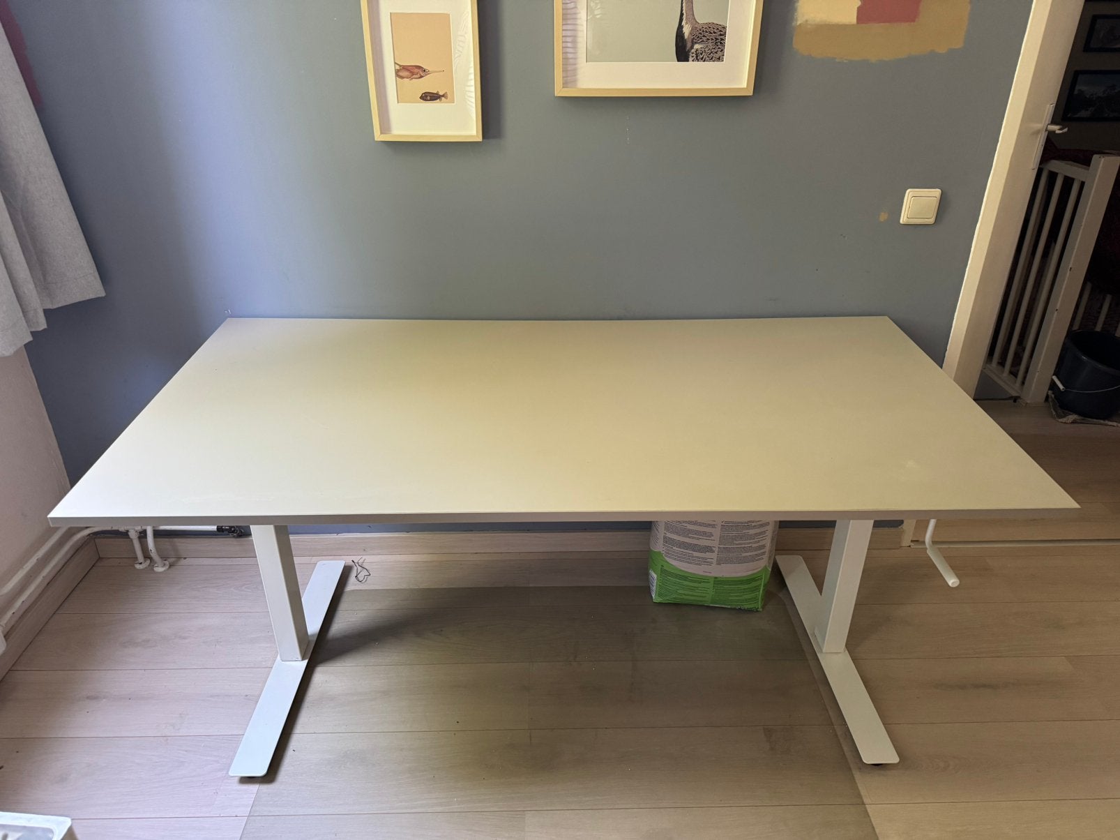 Zit-sta bureau Ikea Trotten, Ophalen, Zit-sta bureau, 180 cm, In hoogte verstelbaar