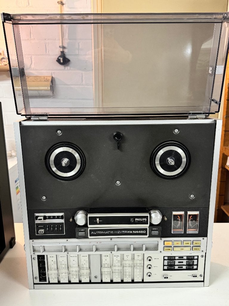 Philips N4450 Automatic Reverse bandrecorder incl. stofkap, Ophalen, Bandrecorder, Met stofkap