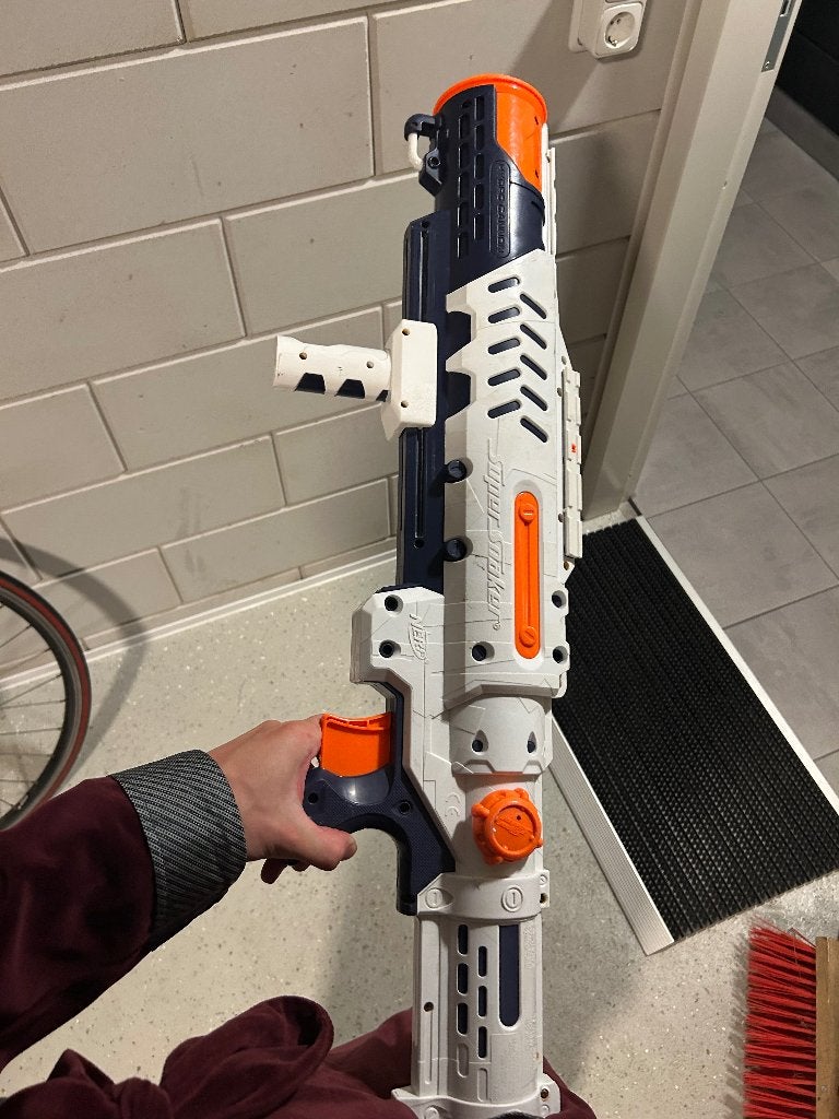 Nerf Supersoaker bazooka waterpistool met accesoire, Ophalen of Verzenden, Gebruikt