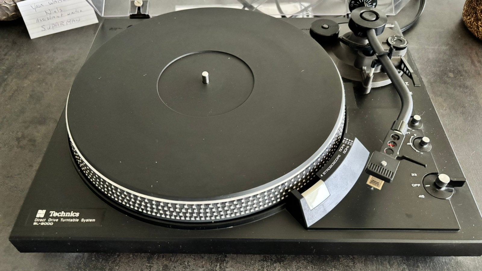 Technics SL-2000 direct drive platenspeler, Ophalen, Gebruikt, Pitch-regelaar, Platenspeler