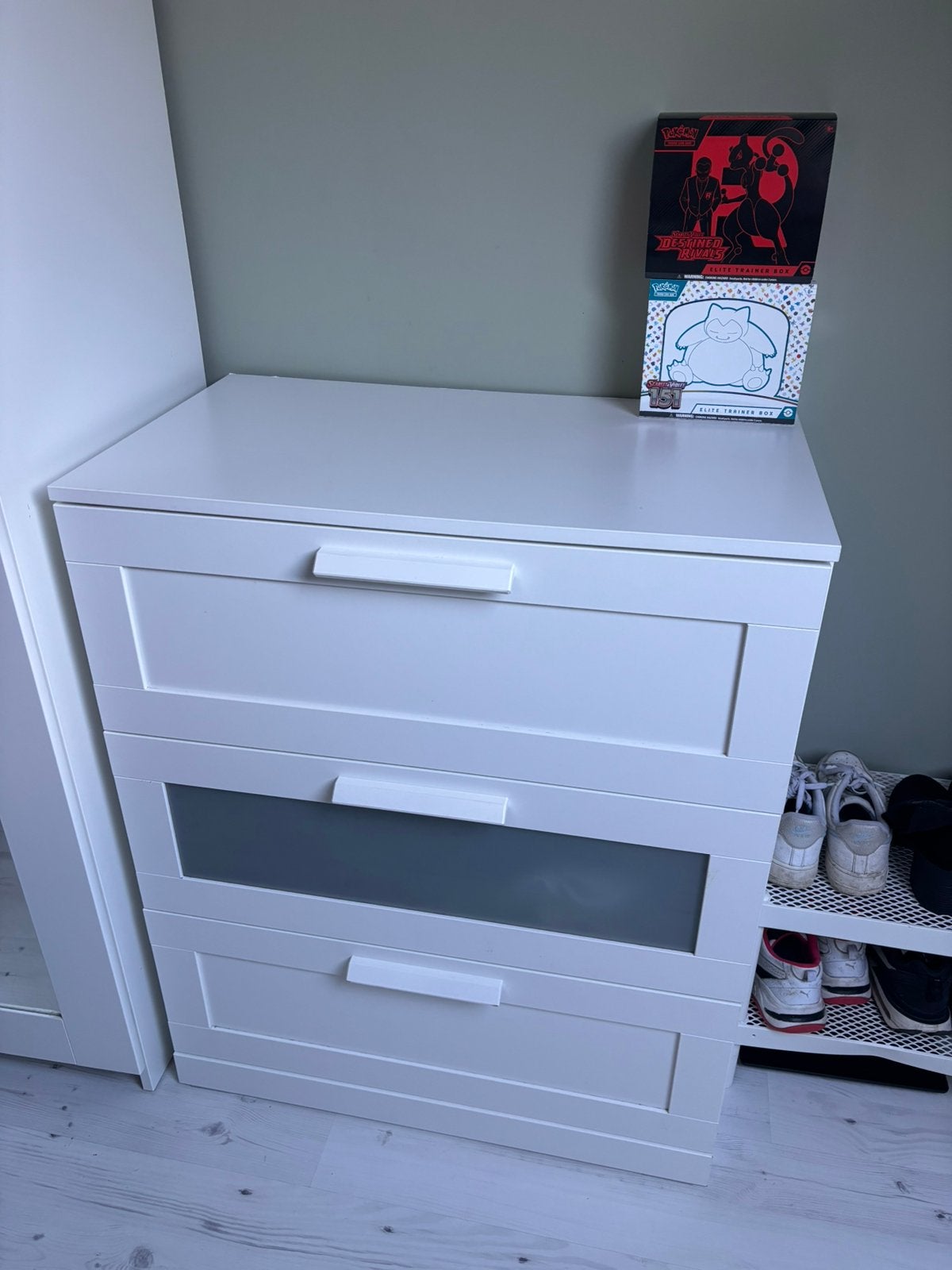 Brimnes IKEA ladekast wit, Ophalen, 50 tot 100 cm, Zo goed als nieuw, 3 of 4 laden