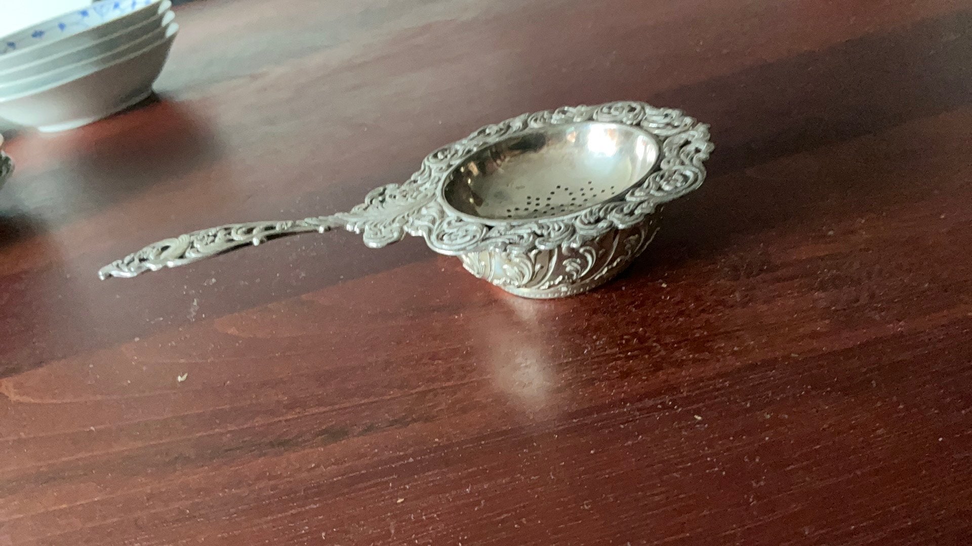Theezeefje verzilverd, Antiek en Kunst, Antiek | Goud en Zilver, Ophalen, Zilver