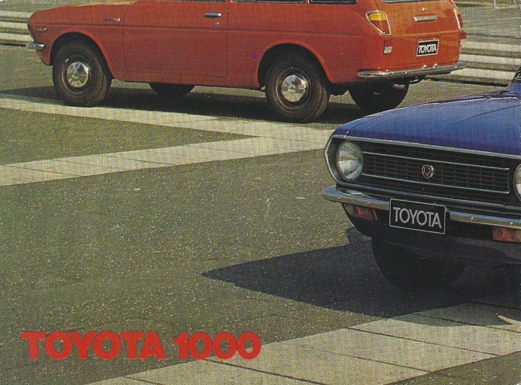 Folder Toyota 1000 1976, Ophalen of Verzenden, Gelezen, Toyota