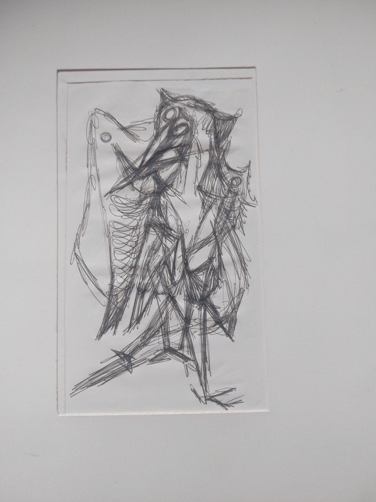 Originele pentekening van vogel door Theo van der Nahmer, Antiek en Kunst, Ophalen of Verzenden
