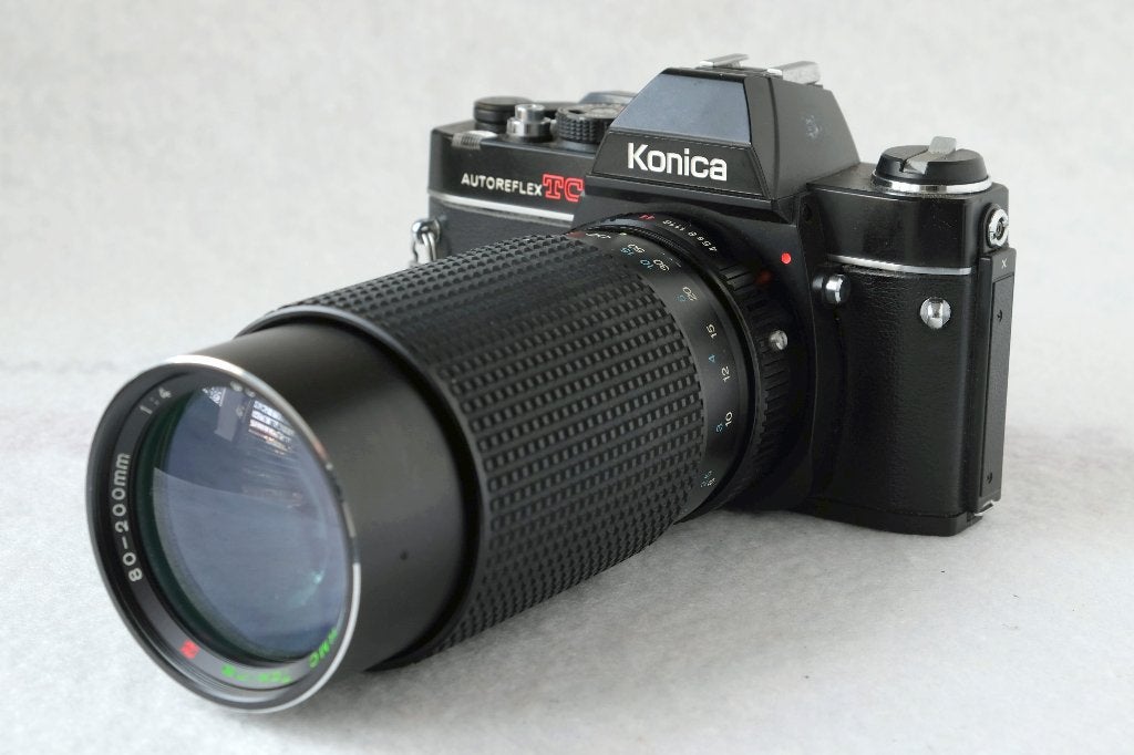 Konica Autoreflex TC SLR, Tokina RMC 80-200mm f/4 zoomlens, Audio, Tv en Foto, Ophalen of Verzenden, Gebruikt, Spiegelreflex, Konica